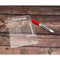 Acrylic Hang Man Dry Erase Game